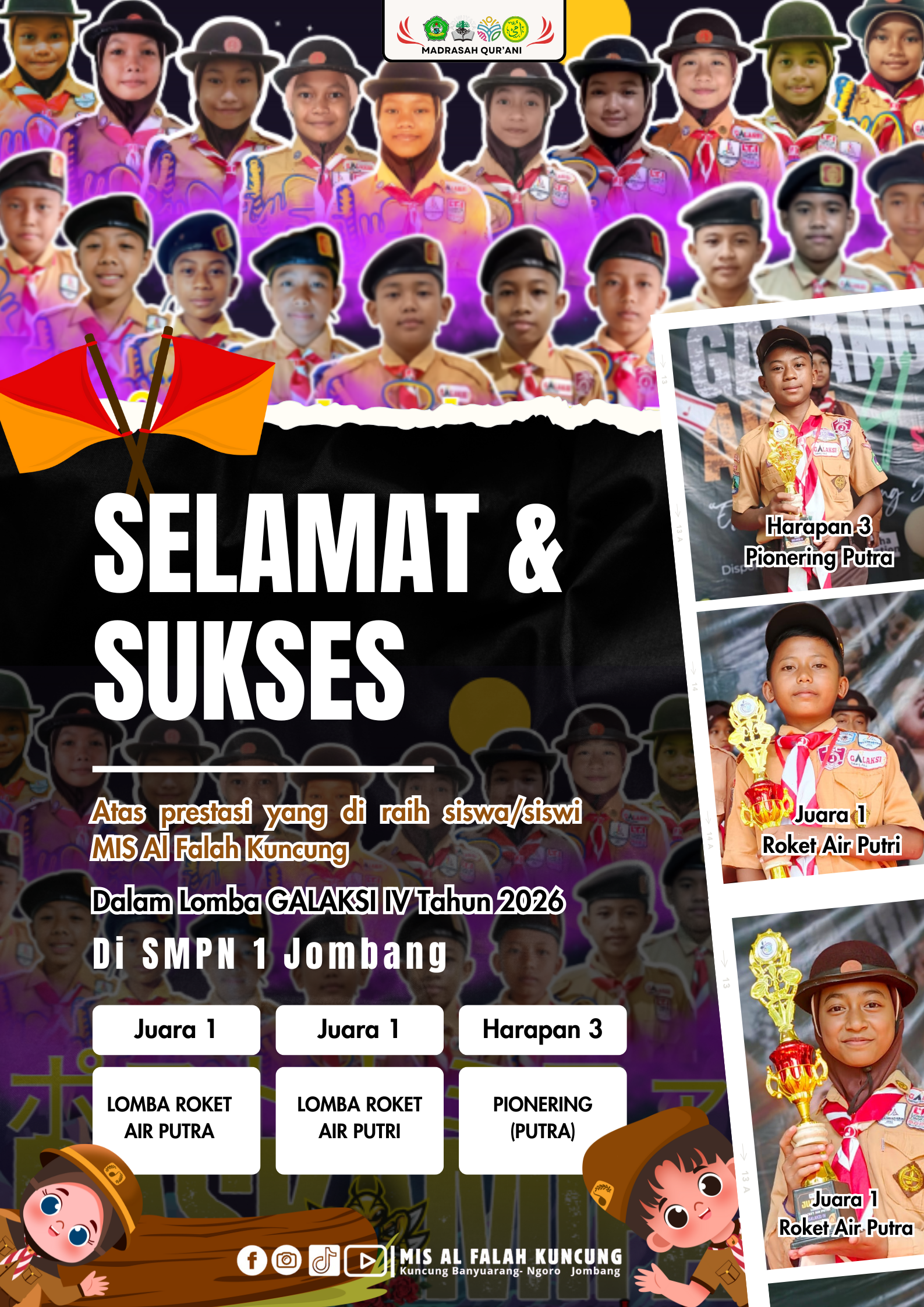 Siswa MIS Al Falah Kuncung Raih Prestasi Gemilang di Ajang GALAKSI IV 2026